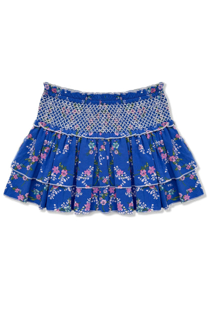 TWEEN DOMINIQUE PRINTED SMOCKED WAIST RUFFLE SKORT - FINAL SALE