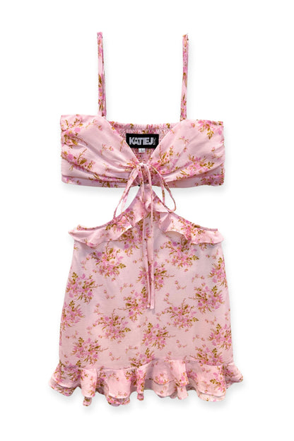 TWEEN ZARA CUTOUT PRINT DRESS - FINAL SALE