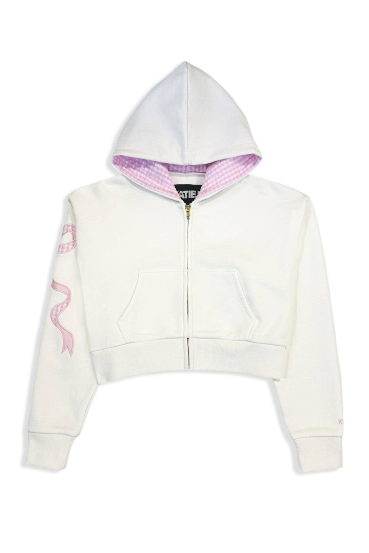 TWEEN DYLAN BOW APPLIQUE ZIP HOODIE