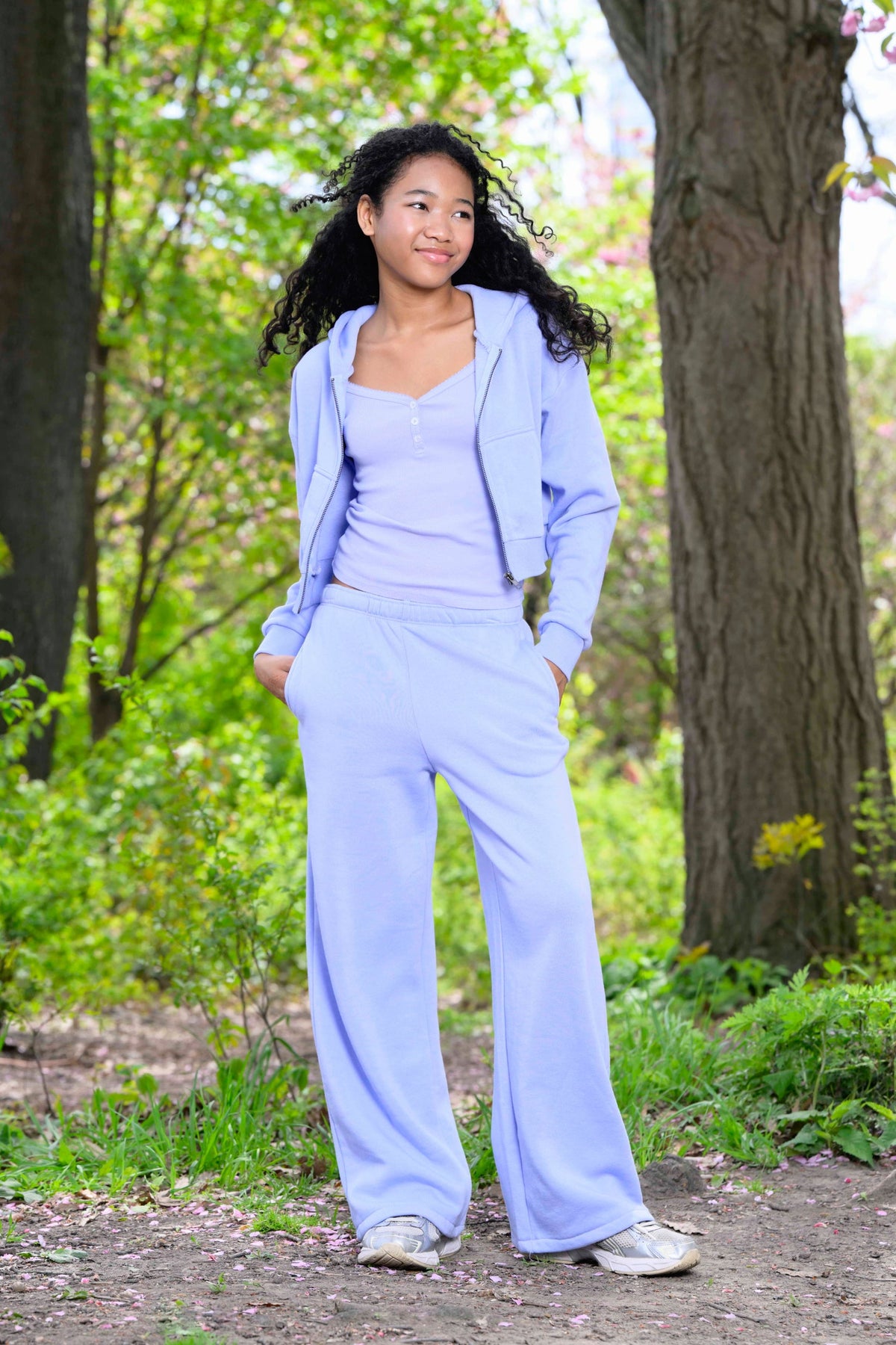 TWEEN DYLAN ZIP CROP HOODIE
