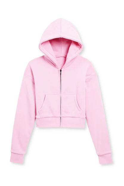 TWEEN DYLAN ZIP CROP HOODIE