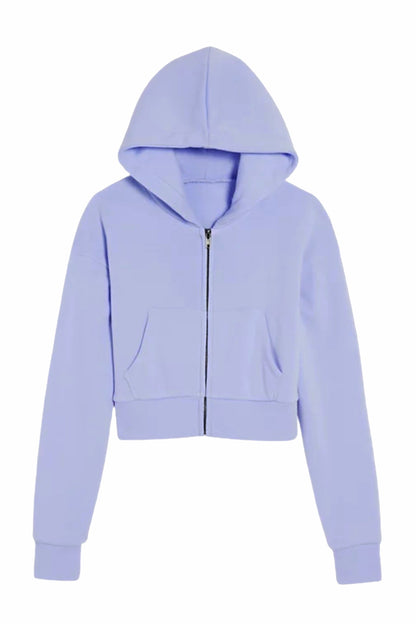 TWEEN DYLAN ZIP CROP HOODIE