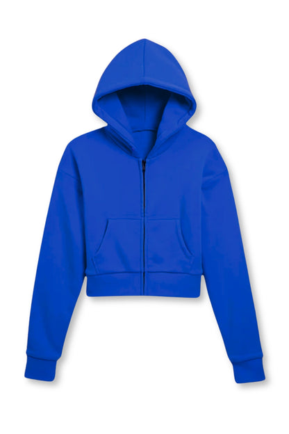 JUNIOR DYLAN ZIP CROP HOODIE - FINAL SALE