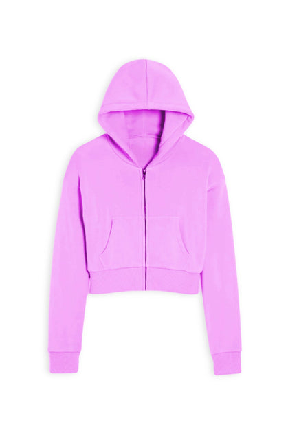 JUNIOR DYLAN ZIP CROP HOODIE - FINAL SALE