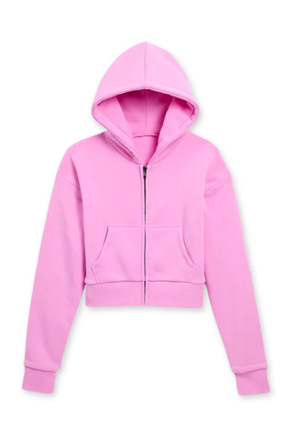 JUNIOR DYLAN ZIP CROP HOODIE - FINAL SALE