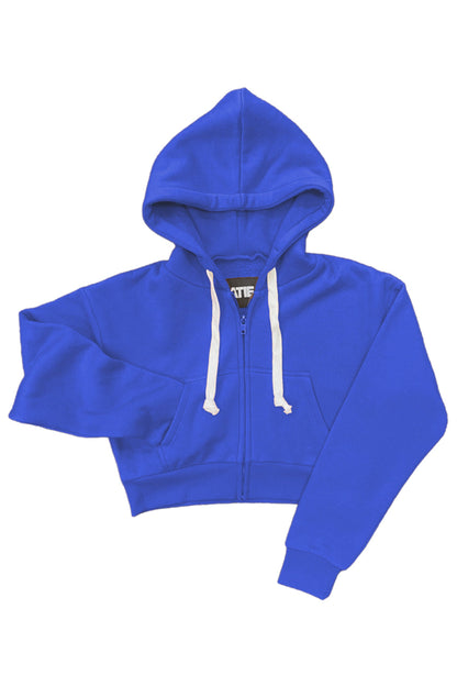 JUNIOR DYLAN ZIP CROP HOODIE - FINAL SALE