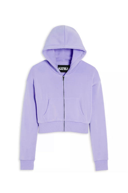 JUNIOR DYLAN ZIP CROP HOODIE - FINAL SALE