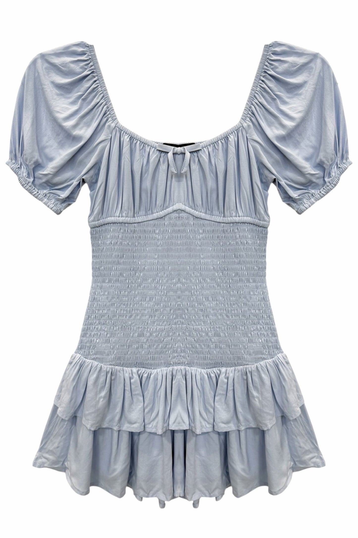 TWEEN ELLIE SOLID PUFF SLEEVE DAY DRESS