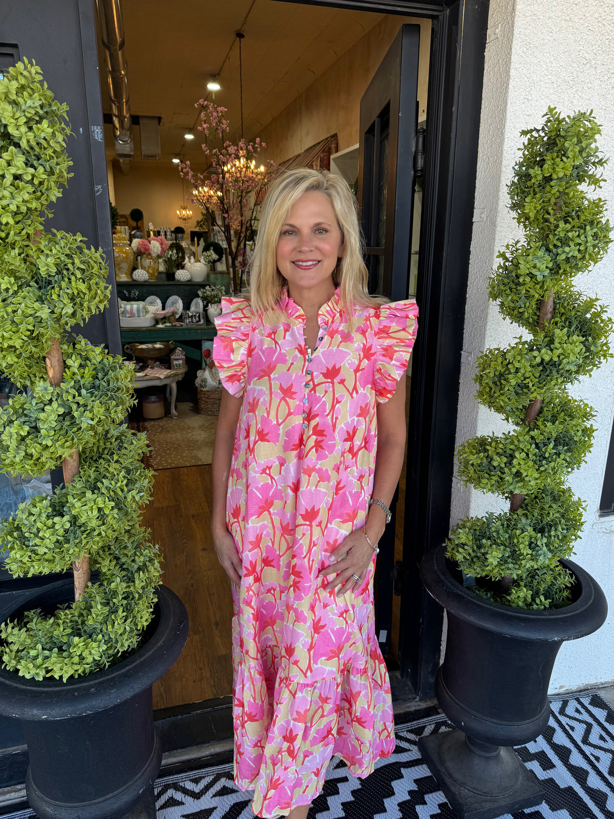 Emery Dress - Pink Combo