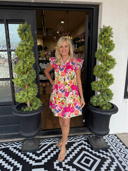 Janice Dress - Fuchsia