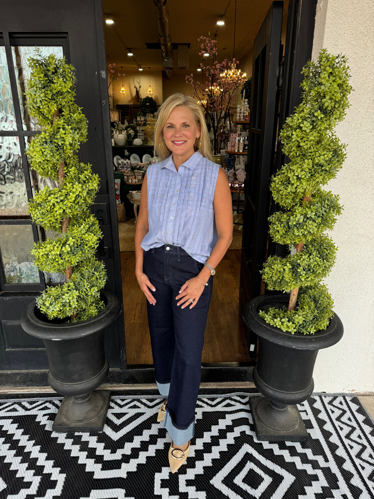 Ivy Jane Tucked Pattern Shirt