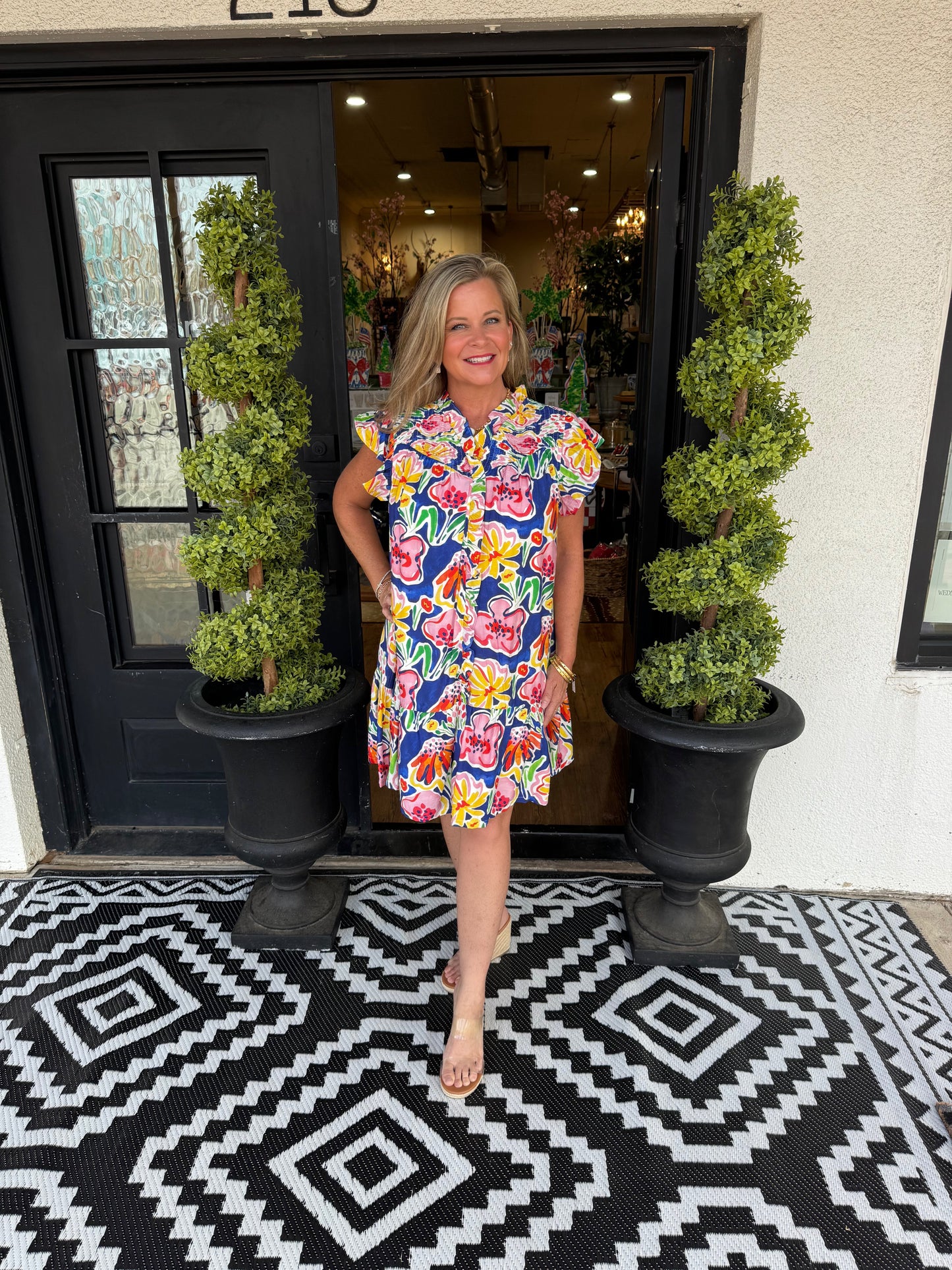 Greenly Dress - Blue Mix