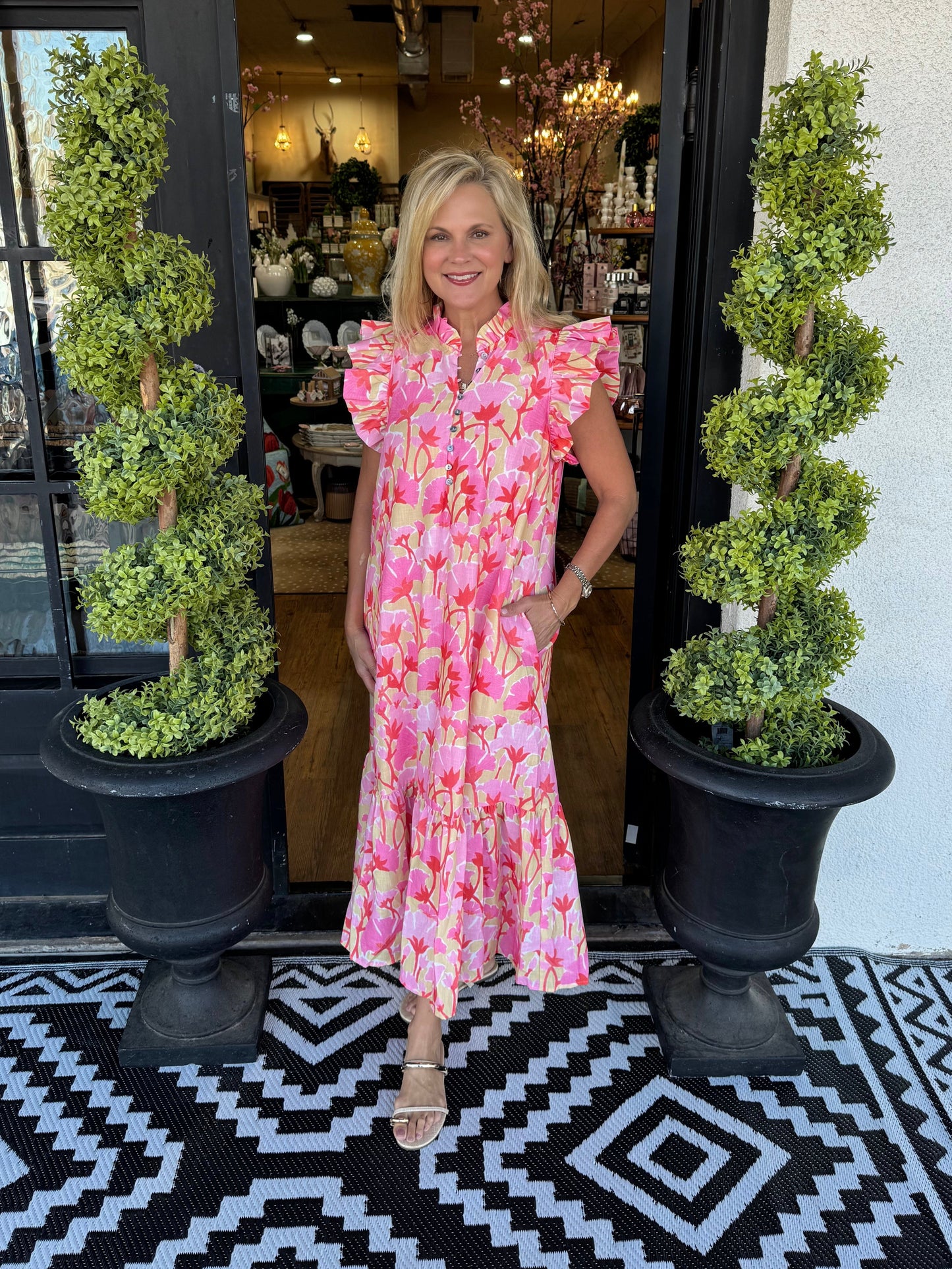 Emery Dress - Pink Combo