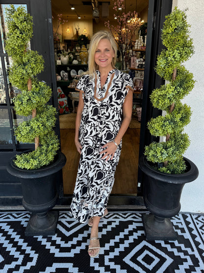 Andrea Dress - Black Mix
