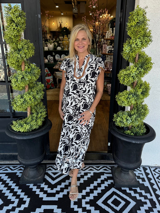Andrea Dress - Black Mix