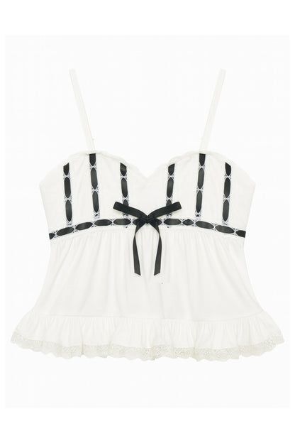 TWEEN GRAE EMBELLISHED BABYDOLL CAMI TOP