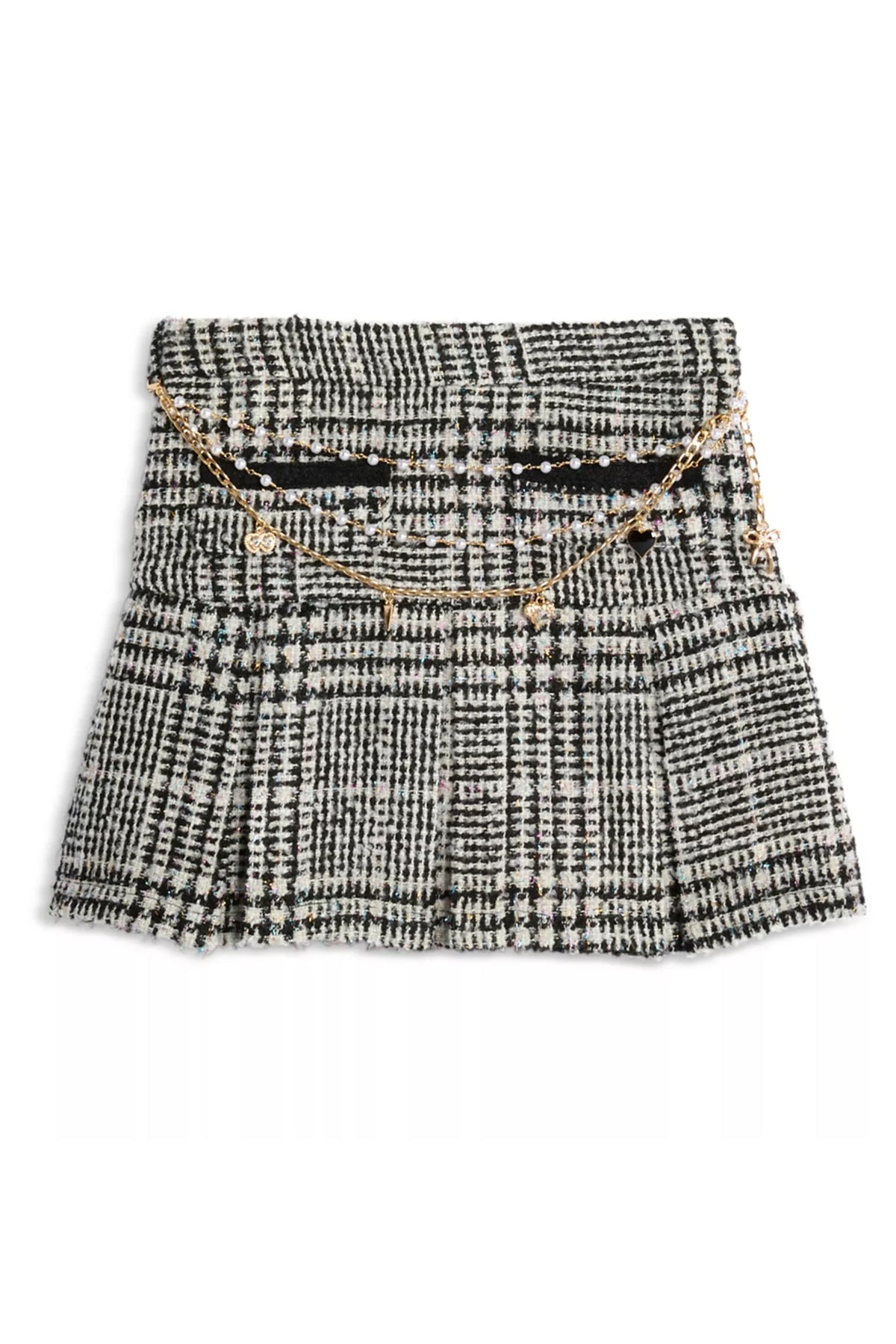 JUNIOR HATTIE PLEATED SKIRT W/ CHAIN BELT