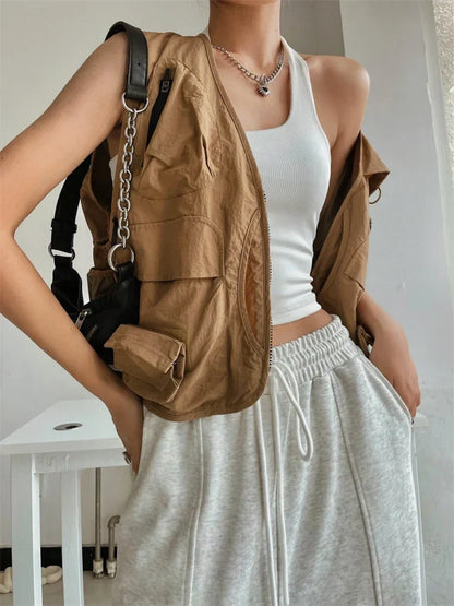 Korean Fashion Joggers Sweatpants Hip Hop Gray Wide Leg Track Pant