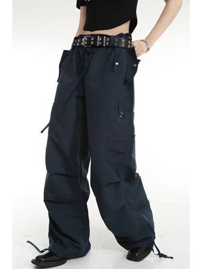Retro Y2K Cargo Women High Street Drawstring Wide Leg Aesthetic Pant