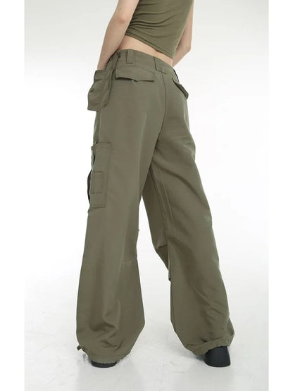 Retro Y2K Cargo Women High Street Drawstring Wide Leg Aesthetic Pant