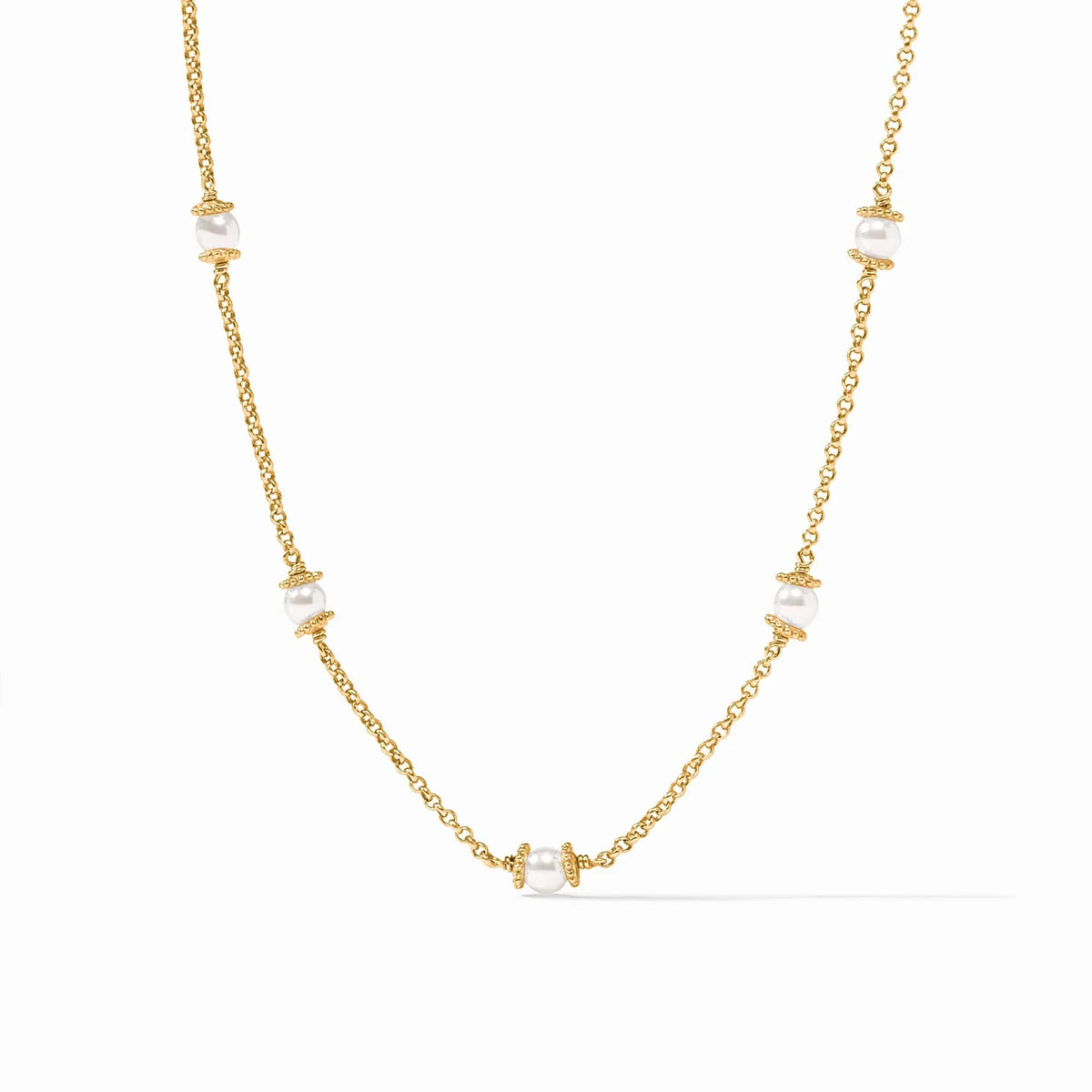 Hydra Delicate Station Necklace Pearl