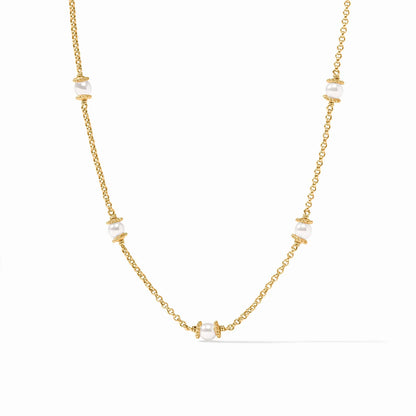 Hydra Delicate Station Necklace Pearl