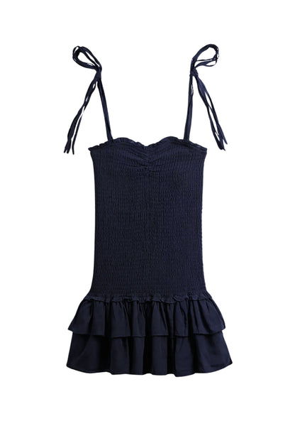 TWEEN MERI SMOCKED DRESS WITH RUFFLE SKIRT