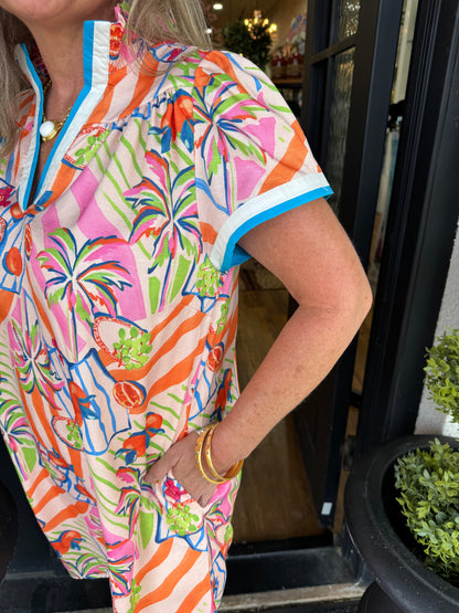 Stasie Dress - Tangerine Mix
