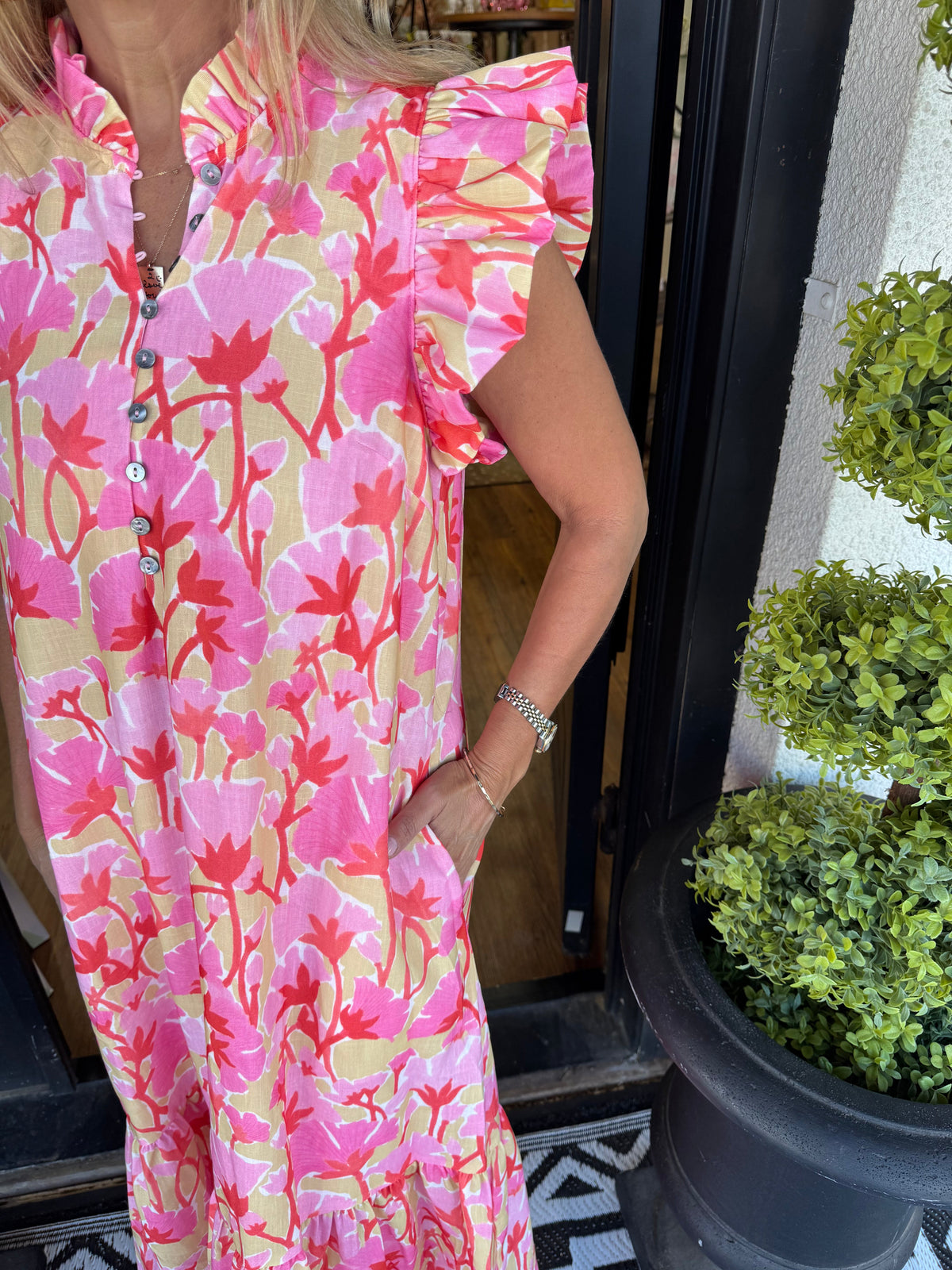 Emery Dress - Pink Combo