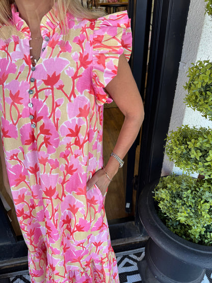 Emery Dress - Pink Combo