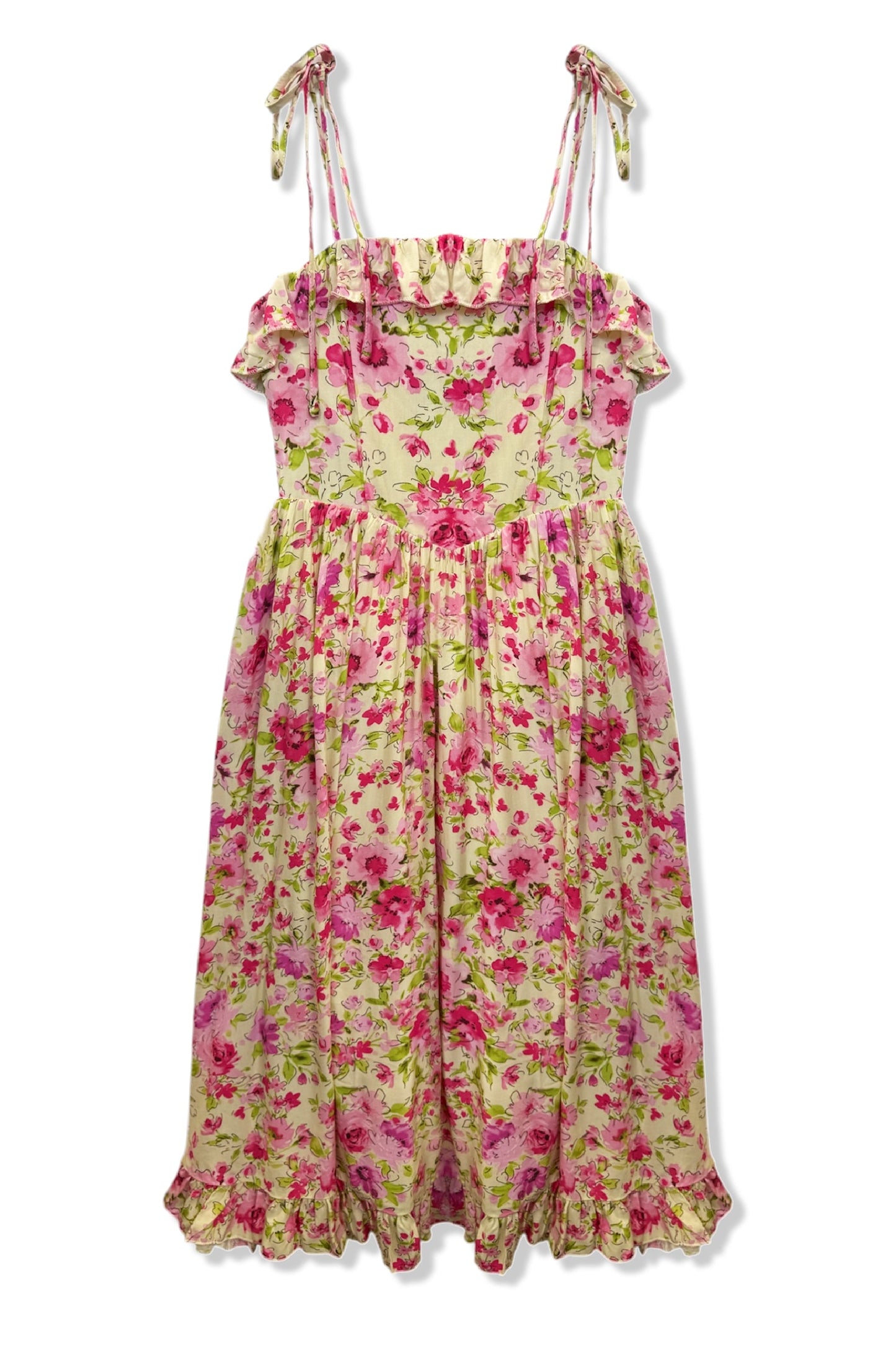 TWEEN IVY PRINTED TIE SHOULDER MAXI DRESS - FINAL SALE