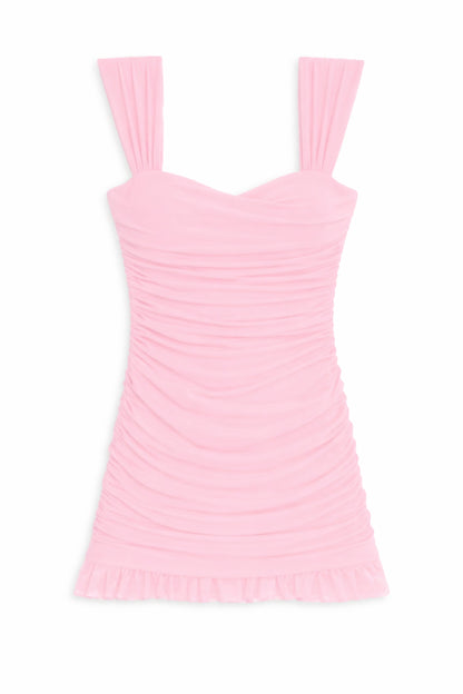 TWEEN JOEY SOLID SWEETHEART MESH DRESS
