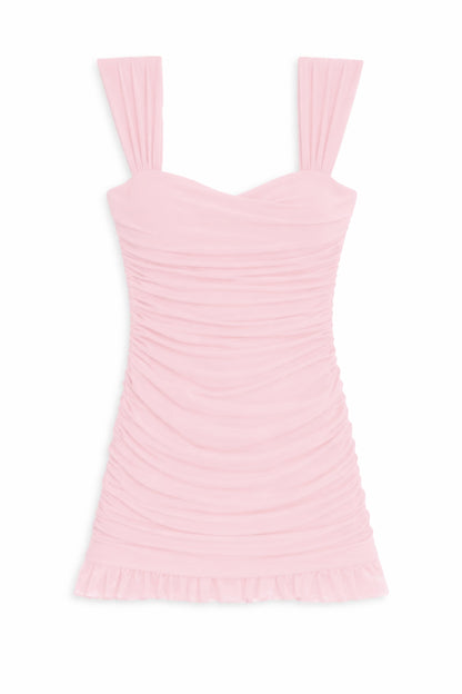 TWEEN JOEY SOLID SWEETHEART MESH DRESS