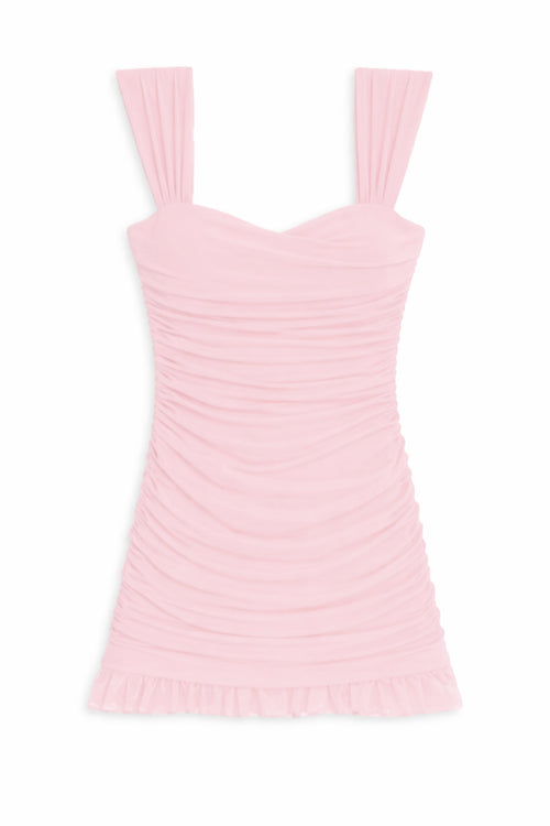 TWEEN JOEY SOLID SWEETHEART MESH DRESS