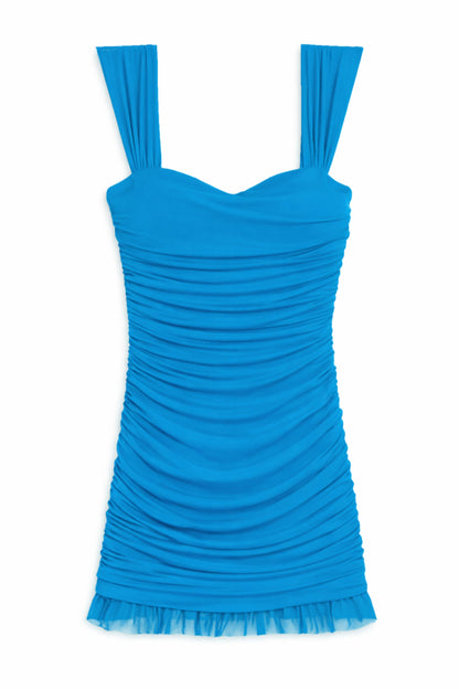 TWEEN JOEY SOLID SWEETHEART MESH DRESS