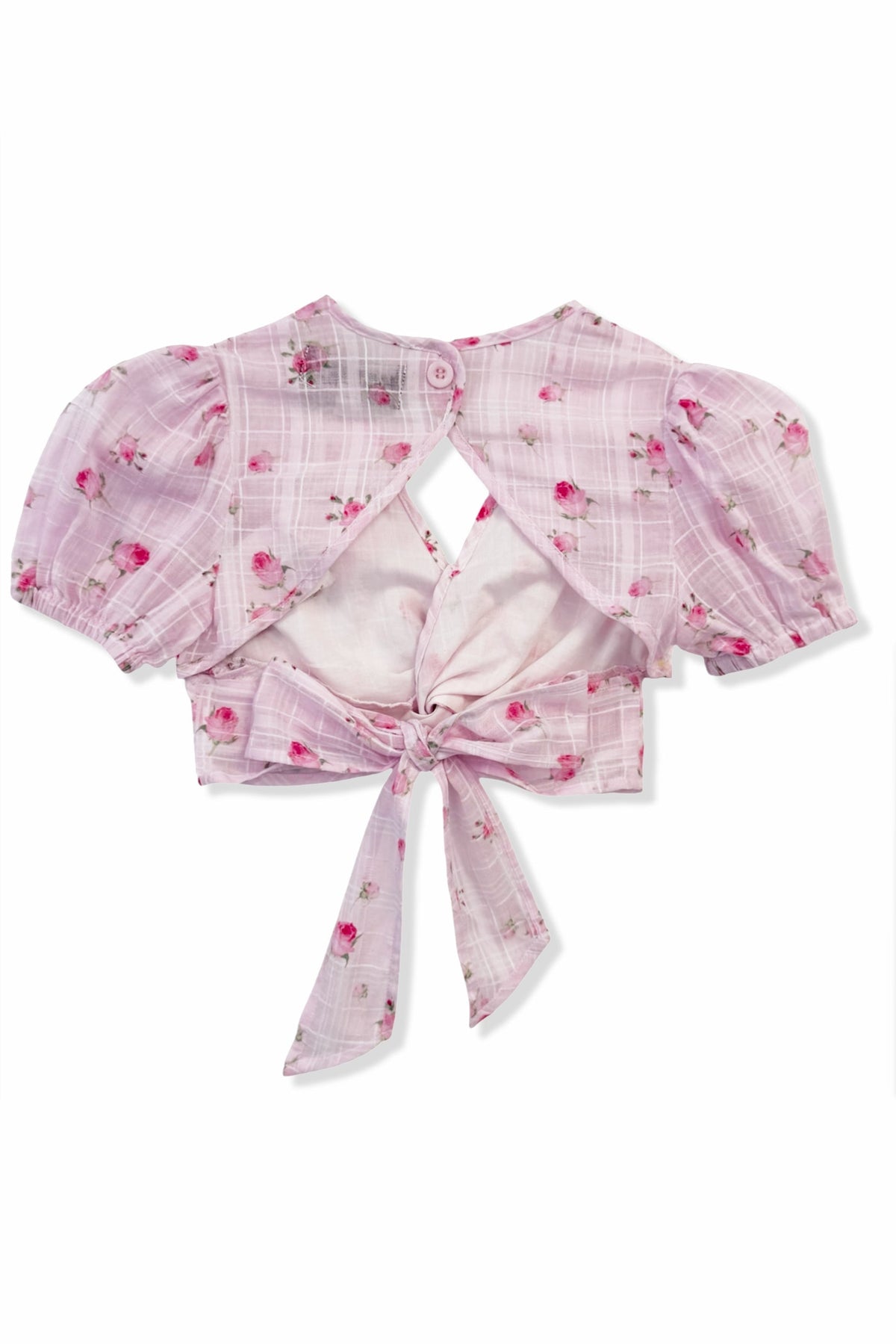 TWEEN JULIET PRINTED TWISTED FRONT TOP