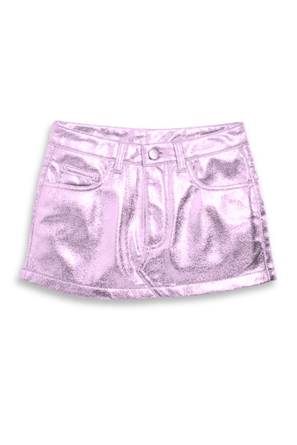 TWEEN JASPER METALLIC MINI SKIRT