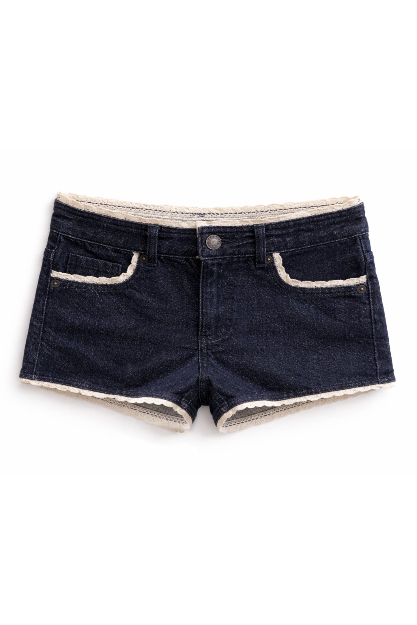 TWEEN KAUAI DENIM LACE TRIM SHORTS