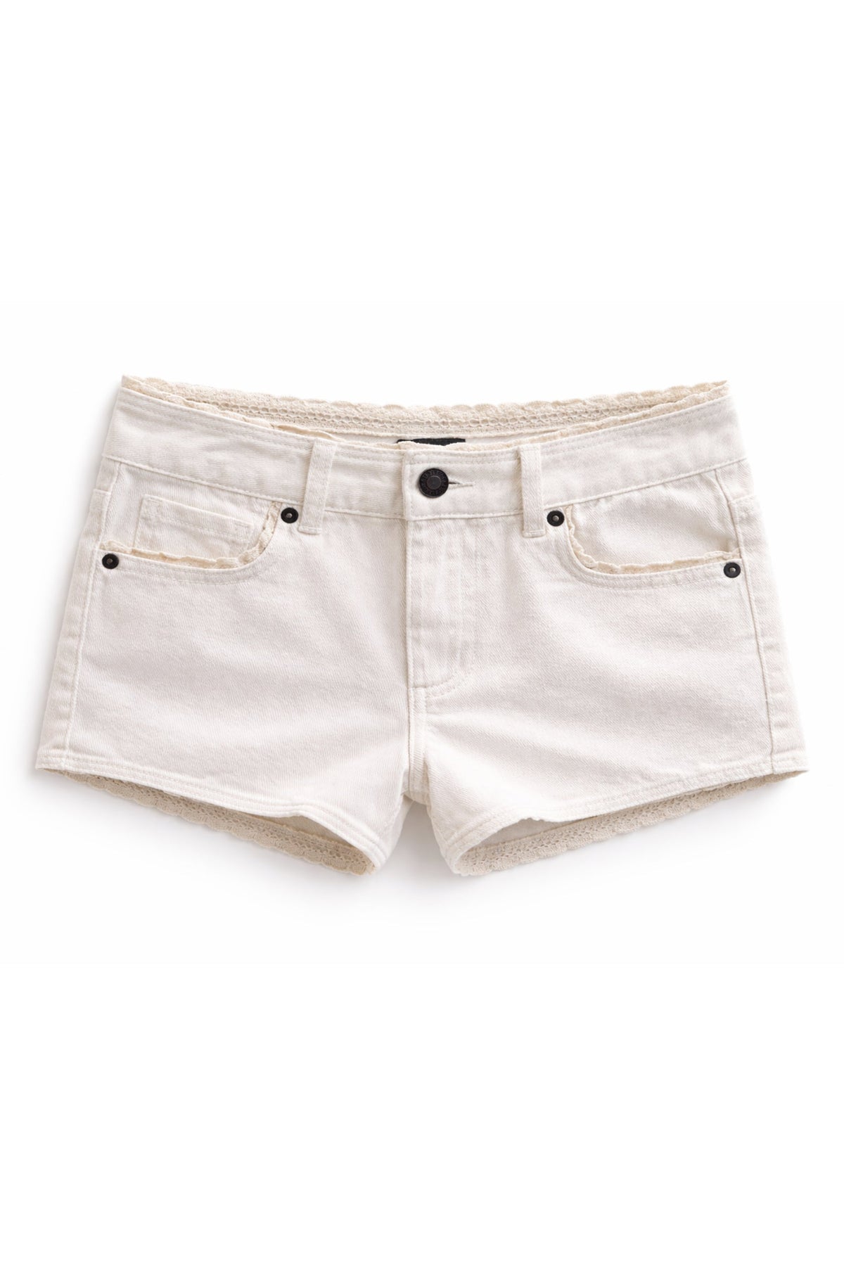 TWEEN KAUAI DENIM LACE TRIM SHORTS