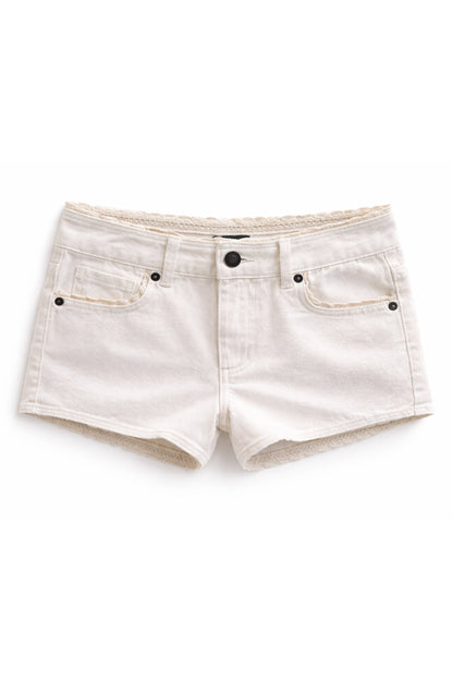 TWEEN KAUAI DENIM LACE TRIM SHORTS