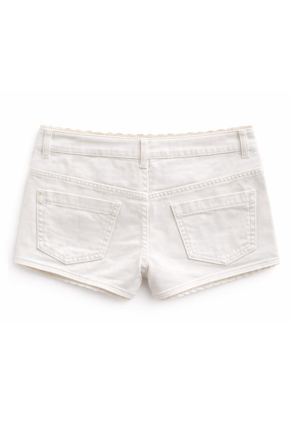 TWEEN KAUAI DENIM LACE TRIM SHORTS