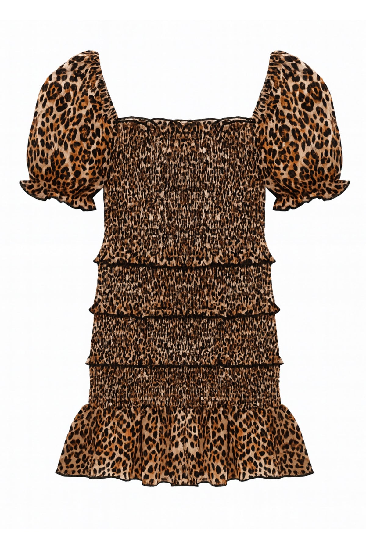TWEEN LAILA PRINTED SMOCKED PUFF SLEEVE DRESS - FINAL SALE