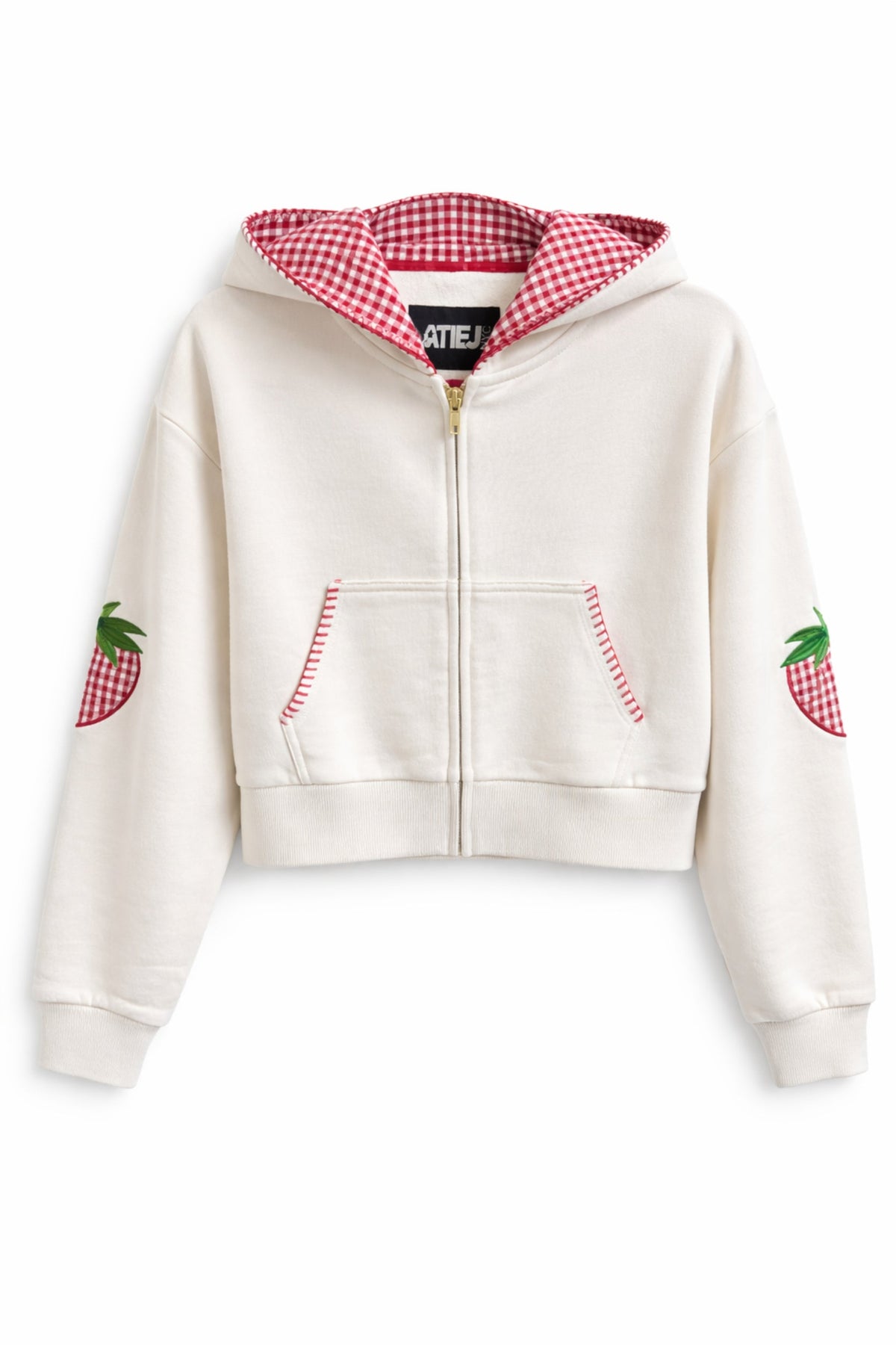 TWEEN LEAH APPLIQUE CROP ZIP