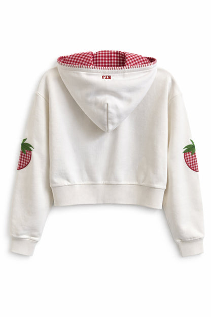 TWEEN LEAH APPLIQUE CROP ZIP