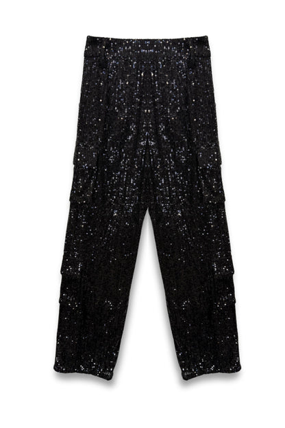 JUNIOR LEVI FULL SEQUIN CARGO PANT - FINAL SALE