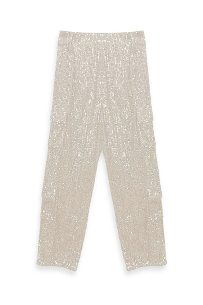 JUNIOR LEVI FULL SEQUIN CARGO PANT - FINAL SALE