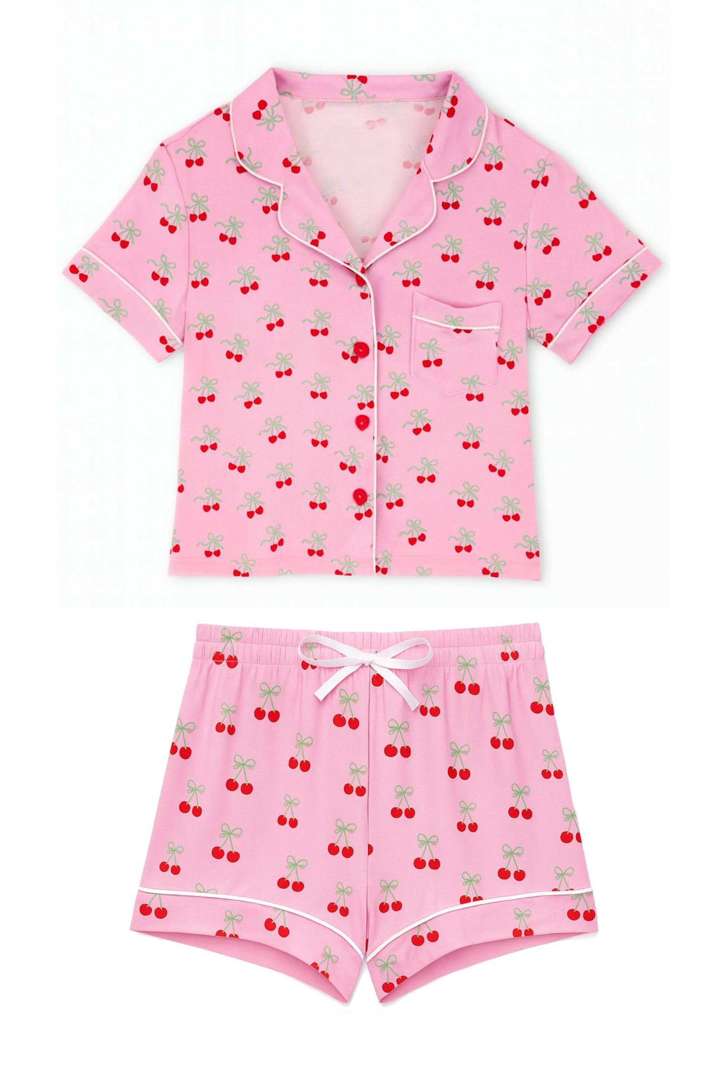 JUNIOR LILY CROPPED SHORT SLEEVE & SHORTS LOUNGE SET