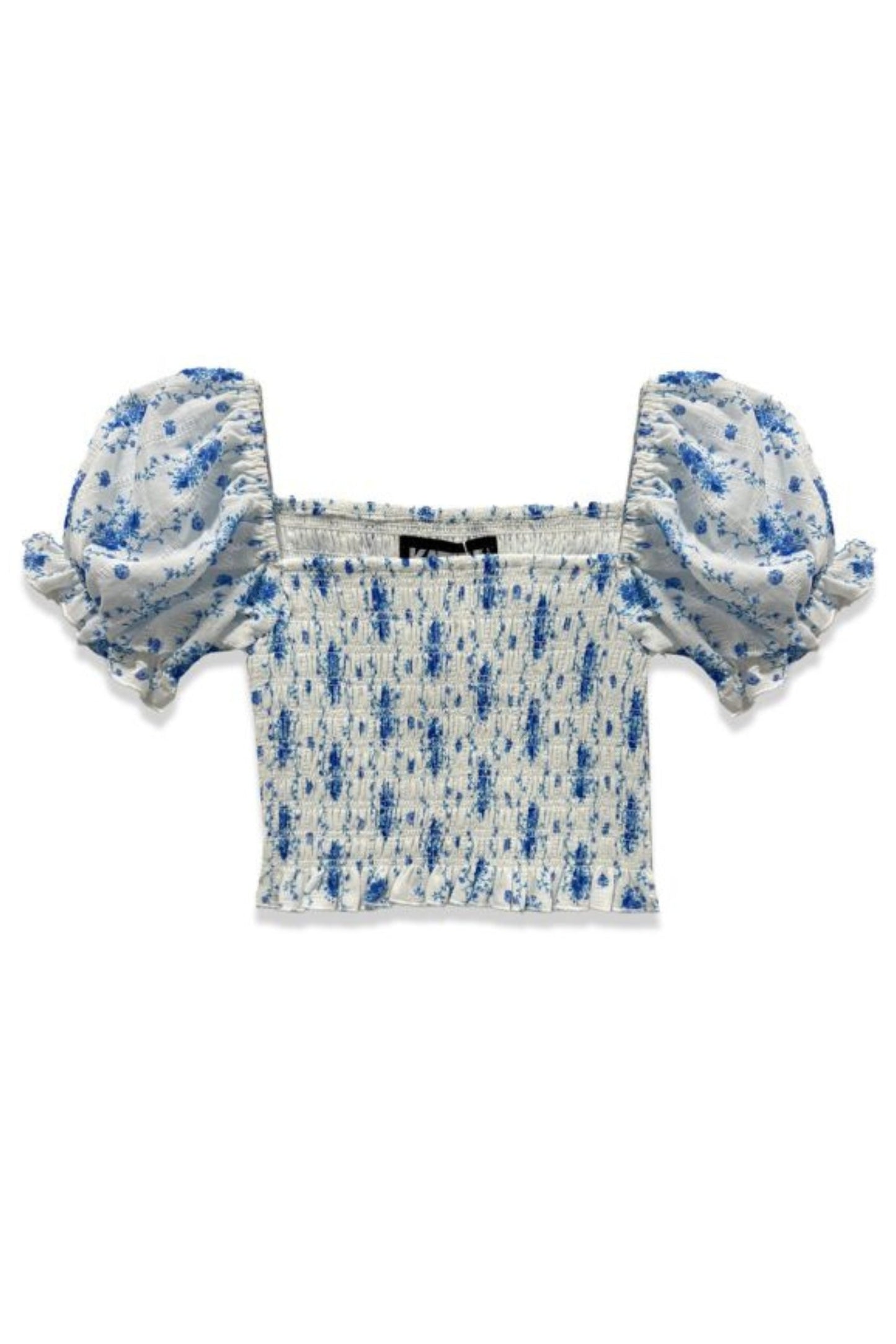 TWEEN MARLEE PRINT PUFF SLEEVE TOP - FINAL SALE