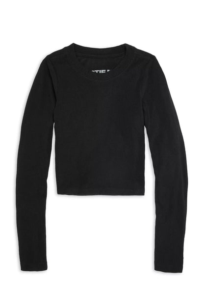 TWEEN LIVI SOLID RIBBED LONG SLEEVE TEE