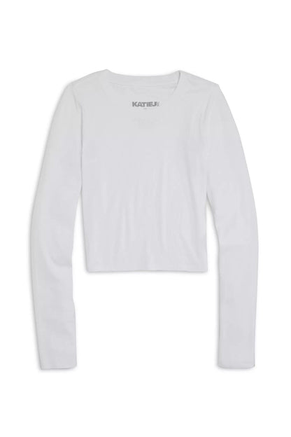 TWEEN LIVI SOLID RIBBED LONG SLEEVE TEE